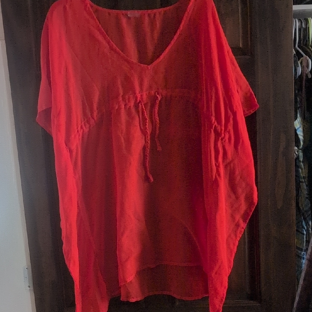 Women's Red Beach Coverup